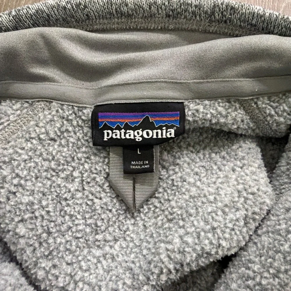 Womens Patagonia Better Sweater Large Gray Heather 1/4 Zip Fleece Pullover - Picture 6 of 12
